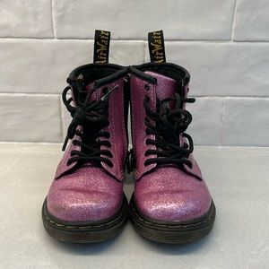 Dr. Martens 1460 Glitter Toddler boot - pink, size 8 toddler
